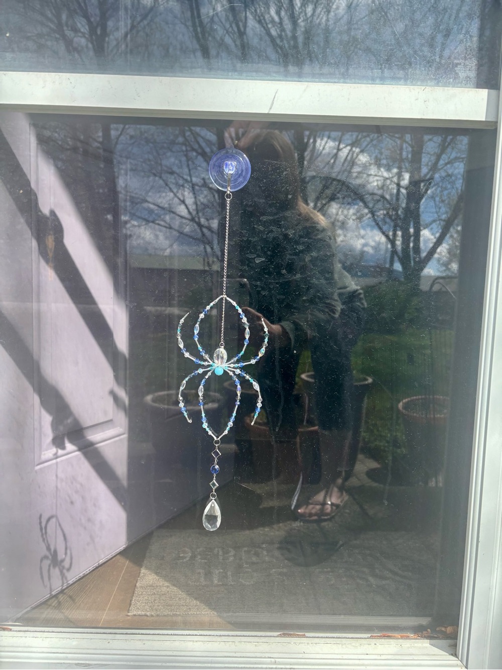 Crystal beaded spider suncatcher. - Picture 11 of 13